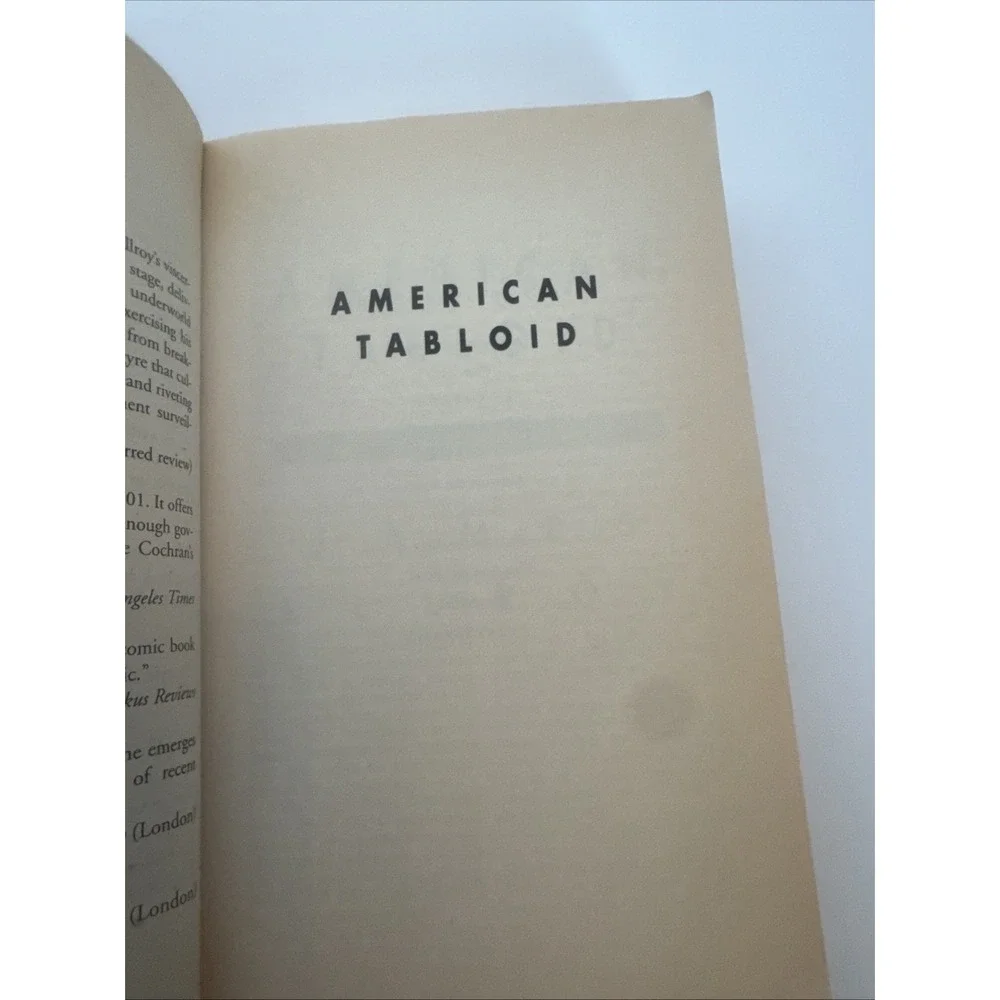 James Ellroy American Tabloid Time Magazine #1Novel Of The Year